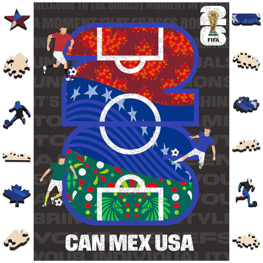 World Cup 2026 Host Countries Poster, FIFA Jigsaw Puzzle