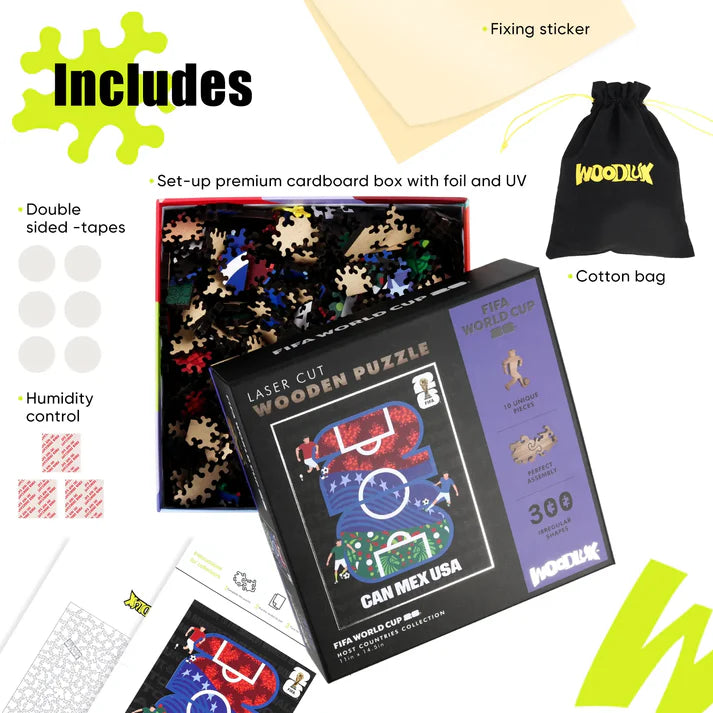 World Cup 2026 Host Countries Poster, FIFA Jigsaw Puzzle