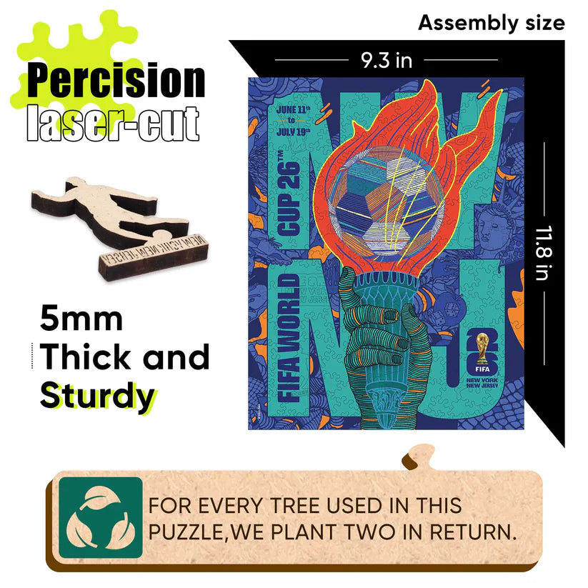 World Cup 2026 NYC New Jersey Poster, FIFA Jigsaw Puzzle